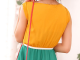 Летнее двухцветное платье из шифона с поясом, в ассортименте 2 цвета