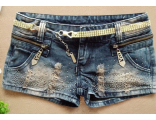 Стильные джинсовые шорты с заниженной талией в ассортименте два цвета