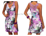 Сексуальное короткое платье с V-образным вырезом и кружевом на спине. В ассортименте 5 цветов
